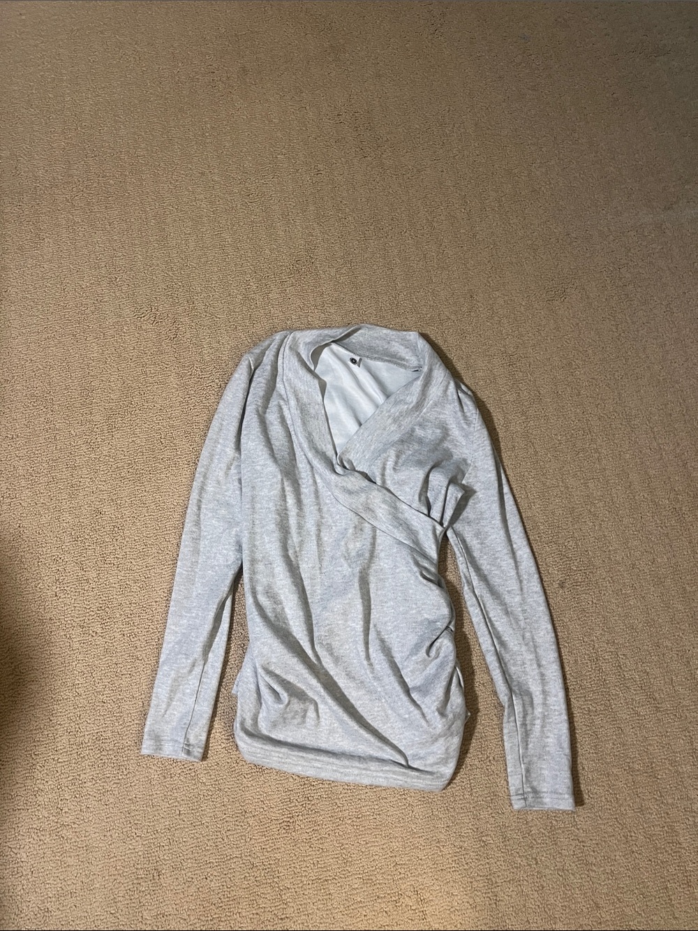 Light Gray Women's Wrap-Style Sweater - Maternity S